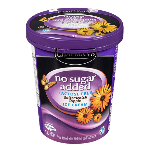 Chapman's No Sugar Added Ice Cream Butterscotch Ripple Lactose Free 1L