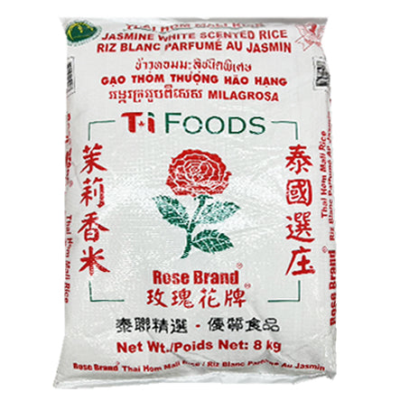 Rose Brand Jasmine White Scented Rice 8kg