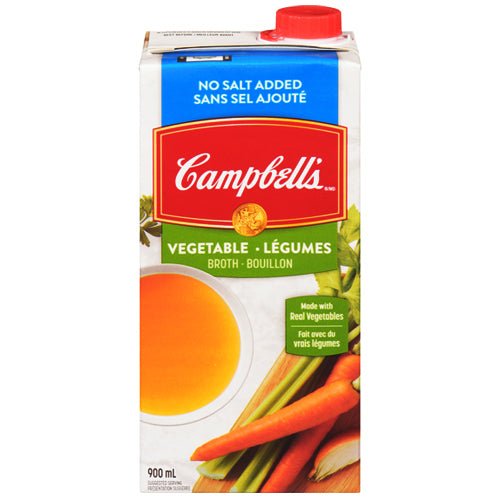 Campbell's Vegetable Broth No Salt 900ml