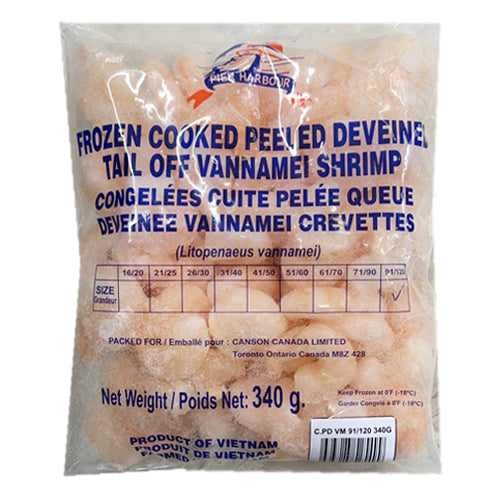 Pier harbour Frozen Cooked Peeled Deveined  tail off Vannamei Shrimp 91/120