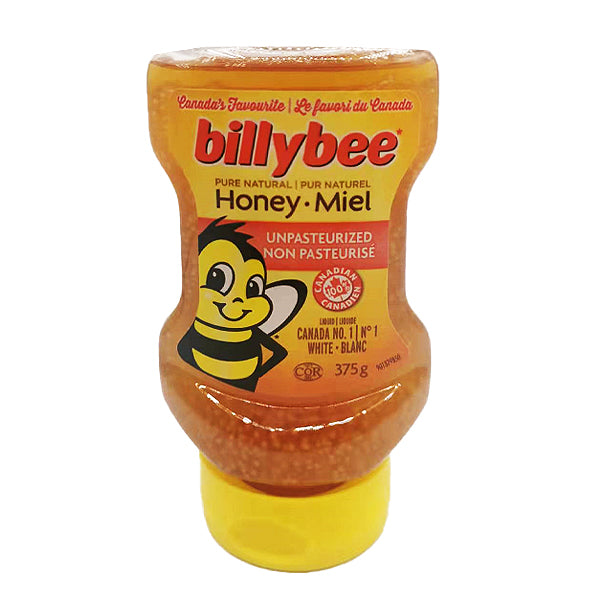 Billy Bee Unpasteurized Liquid White Honey 375g