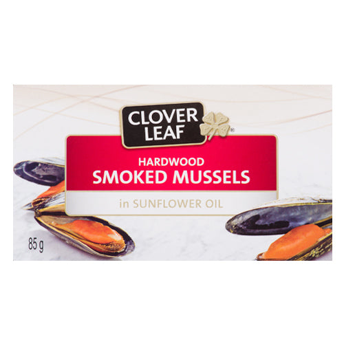 Clover Leaf Hardwood Smoked Mussels in Sunflower Oil 85g