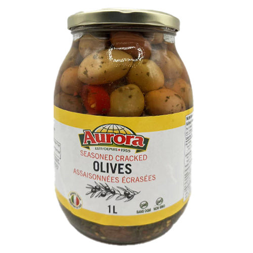 Aurora Seasoned Cracked Olives 1L