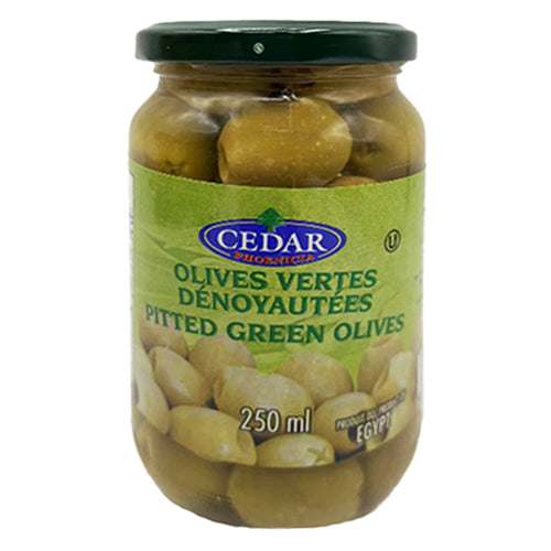 Cedar Olives Vertes Pitted Green Olives 250ml