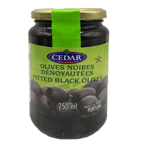 Cedar Olives Noires Pitted Black Olives 250ml