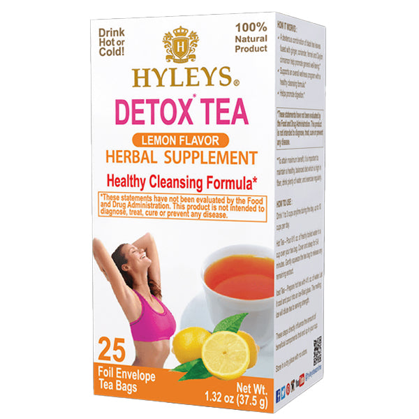 Hyleys Detox Tea Lemon Flavor 25 Tea Bags