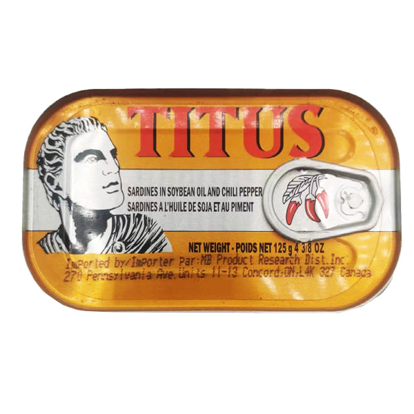 Titus Sardines in Soybean Oil & Chili Pepper 125g