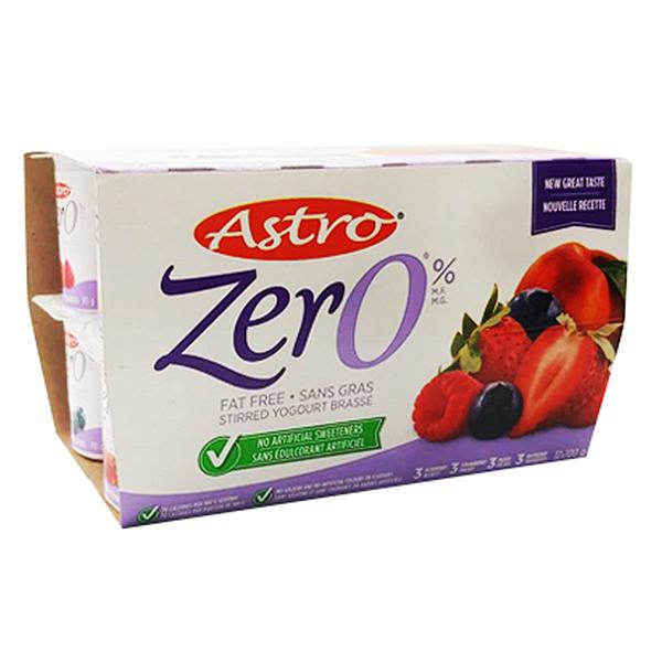 Astro Zero% Yogurt-Strawberry, Berry, Peach 12*100g