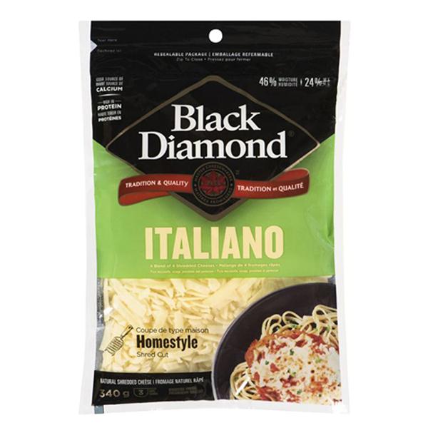 Black Diamond Italiano Shredded Cheese 340g