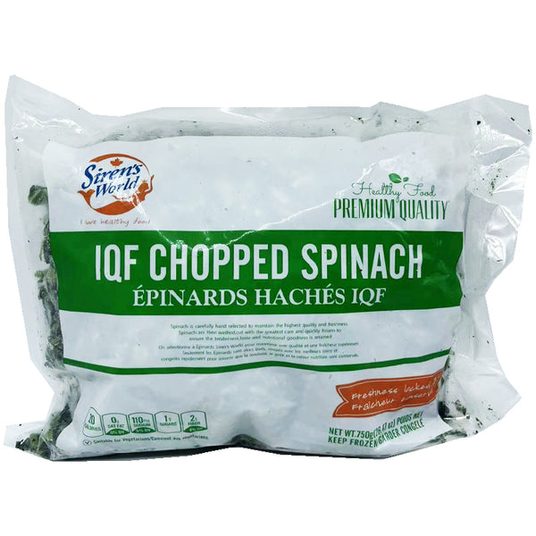 Siren's World IQF Chopped Spinach 750g