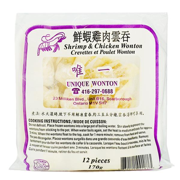 Unique Wonton-Shrimp & Chicken Wonton 170g