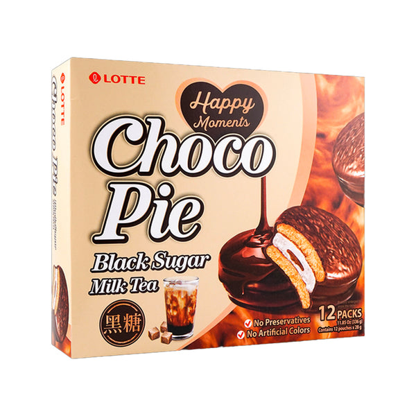 Lotte Choco Pie-Black Sugar Milk Tea 336g