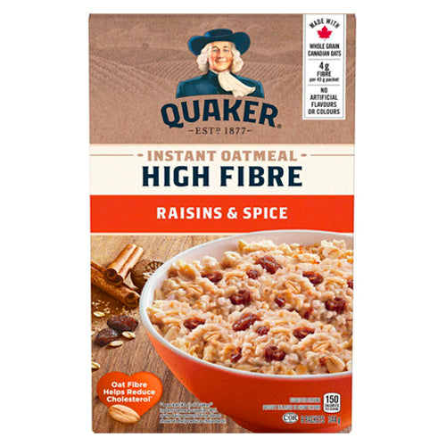 Quaker Raisins and Spice Instant Oatmeal 344g